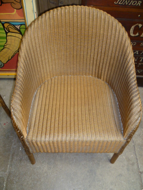 Vintage Lloyd Loom Armchair (gold)